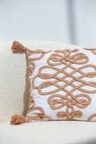 Knotted Cotton Cushion With fringes (45x45 CM) Cushion -- Cushion With Filler RAM 