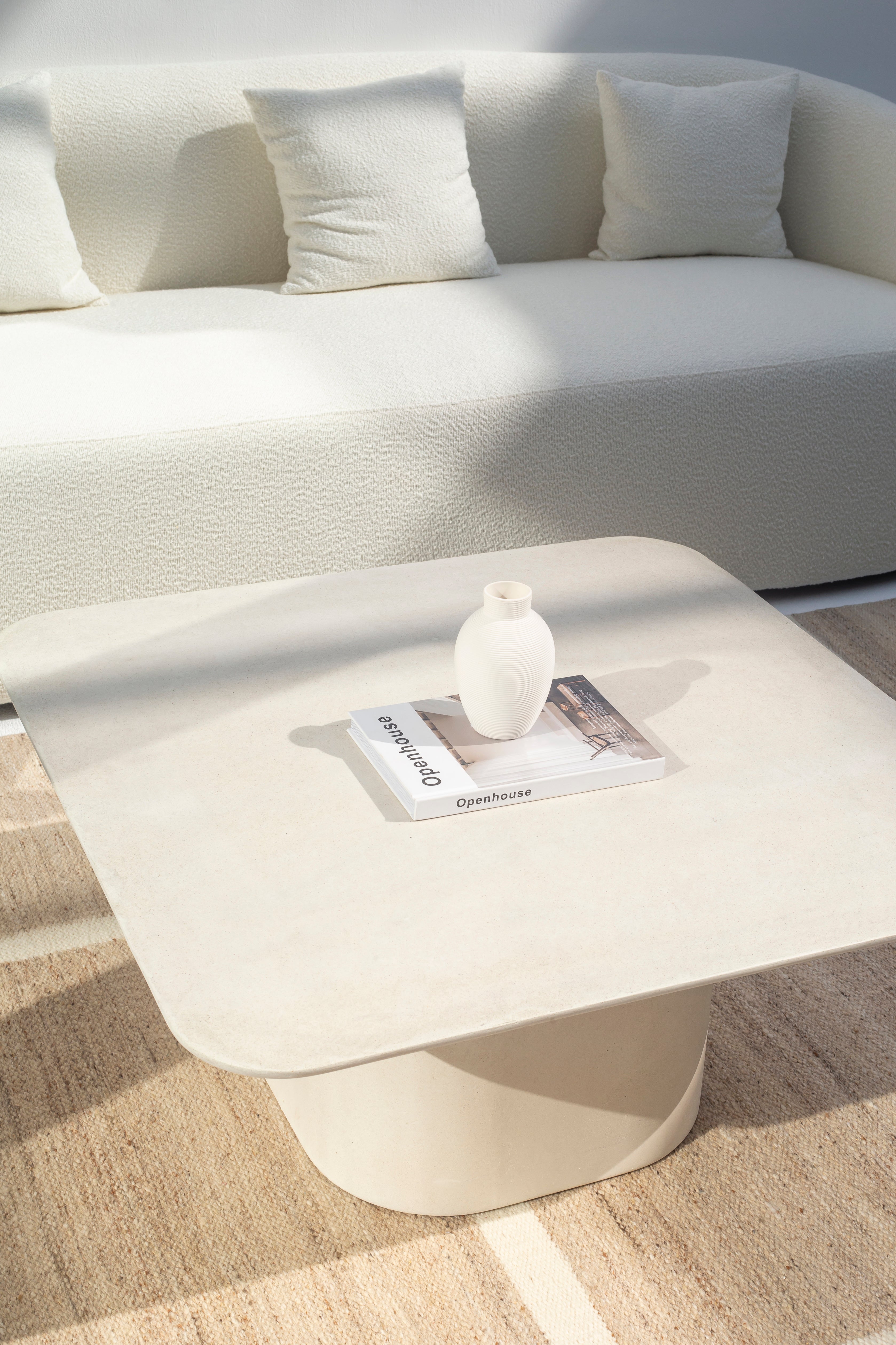 Astra Cream Concrete Coffee Table