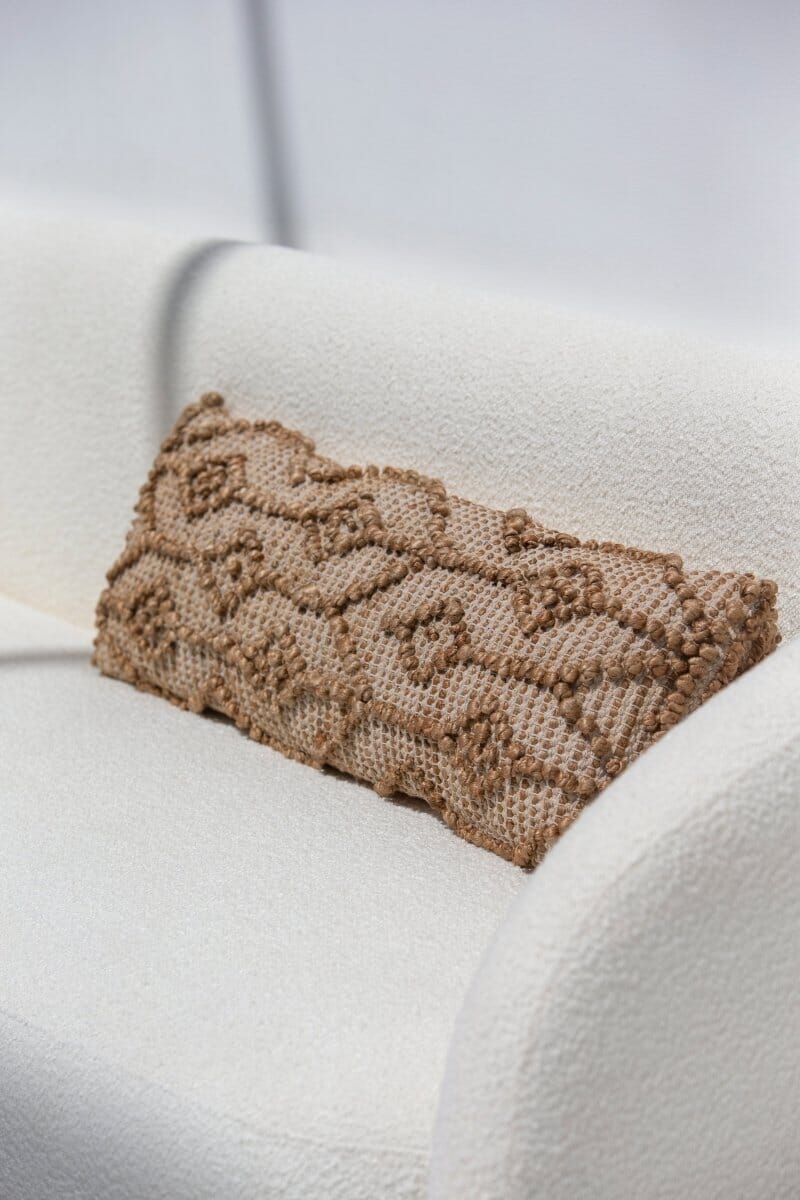 Natural Wool Long Cushion With Filler (30x90 CM) Cushion -- Cushion With Filler 