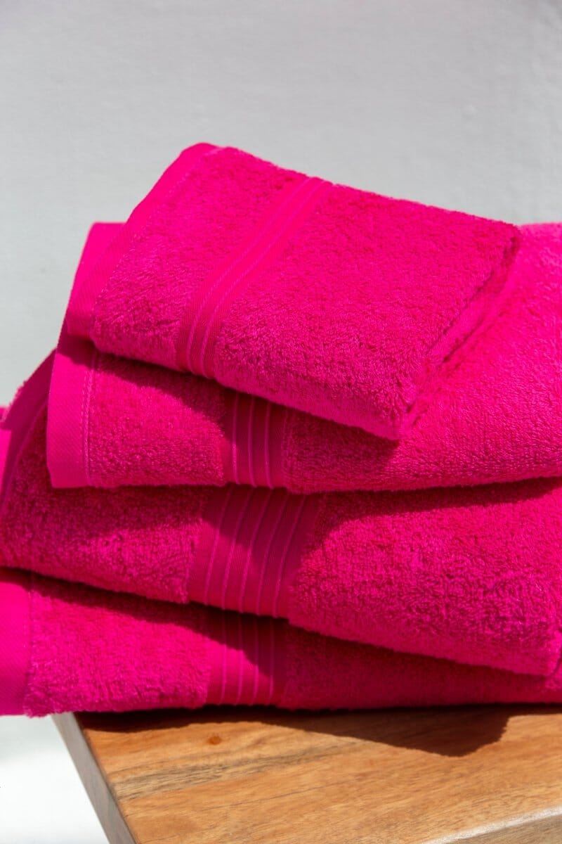 Deep Pink Classic Luxury Hotel Towels 
