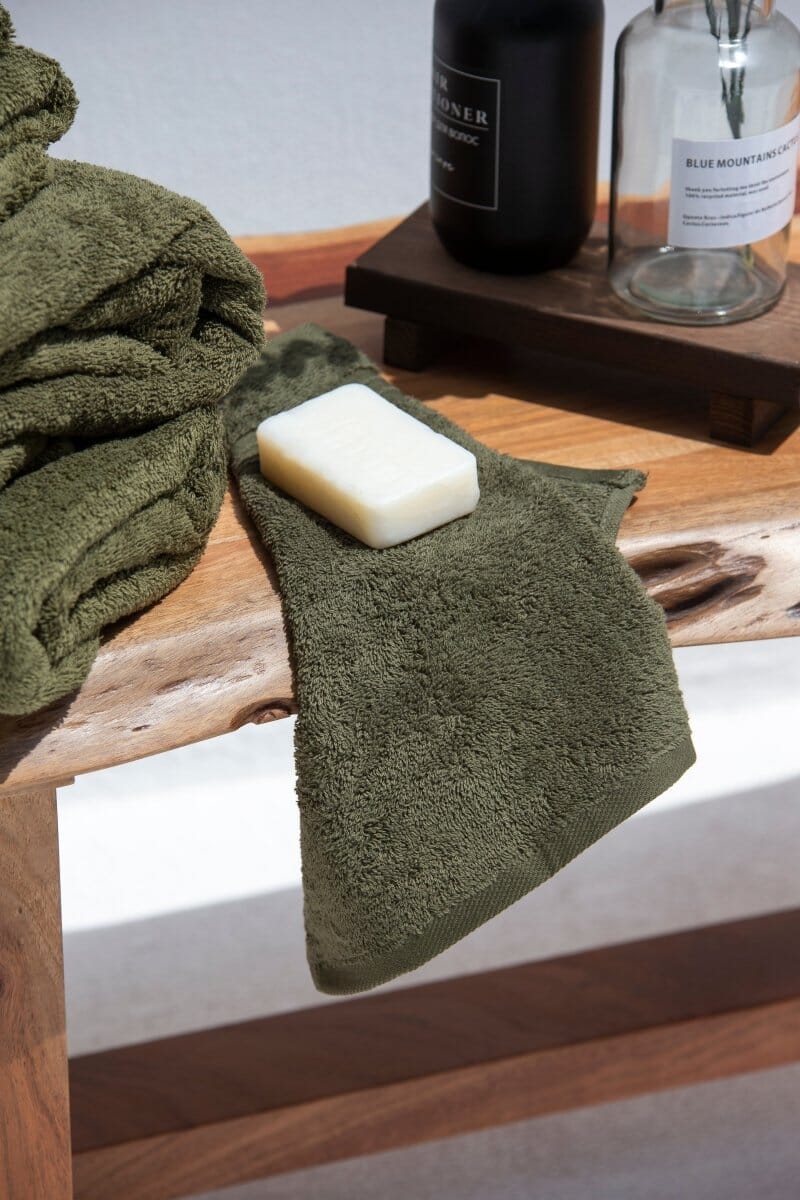 Olive Green Classic Luxury Hotel Towels  