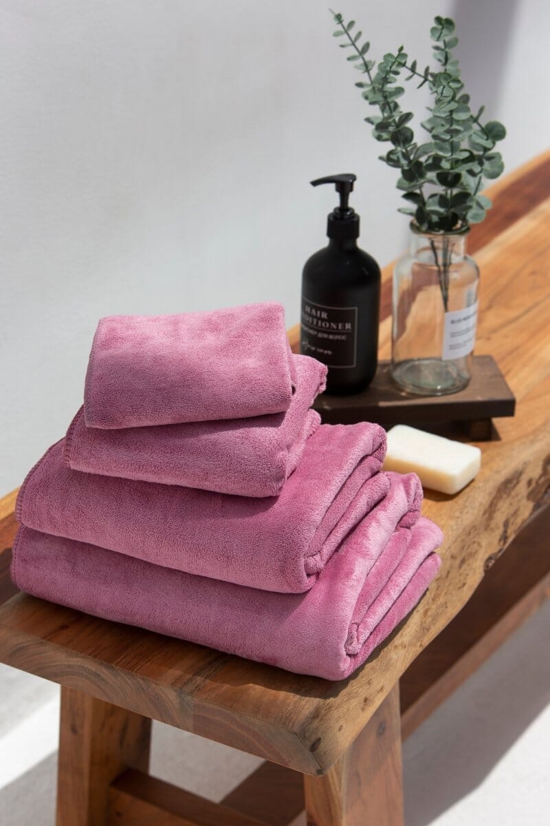 Mauve Pink Microfiber Hotel Towel