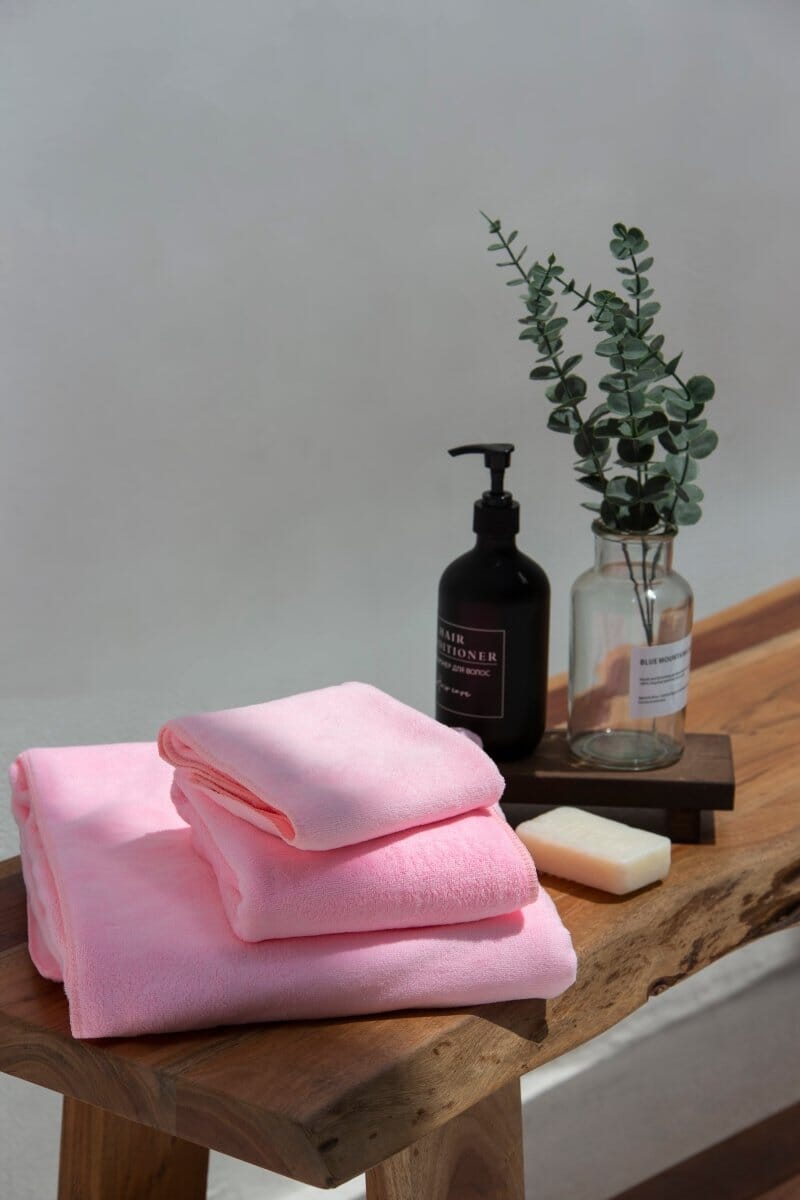 Light Pink Microfiber Hotel Towel  