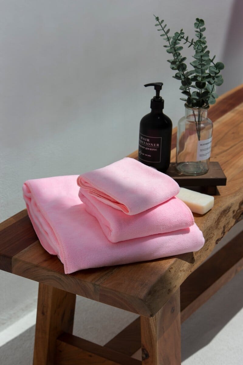 Light Pink Microfiber Hotel Towel