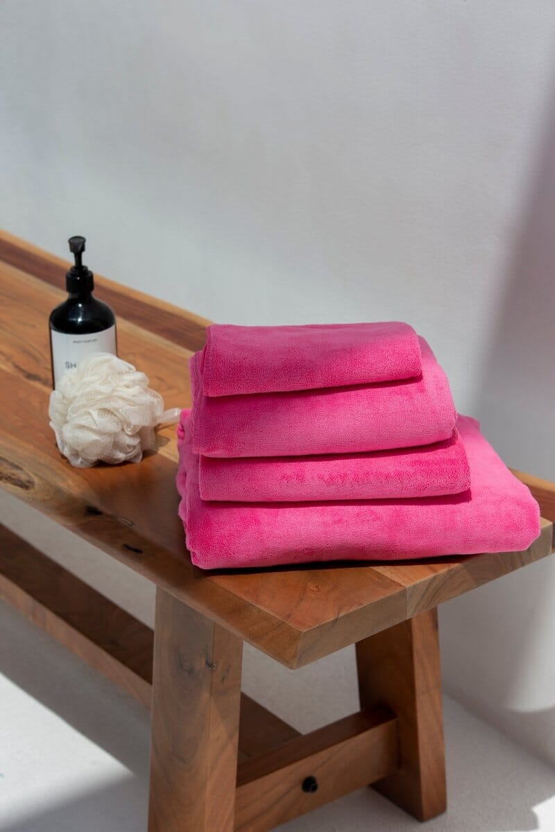 Hot Pink Microfiber Hotel Towel