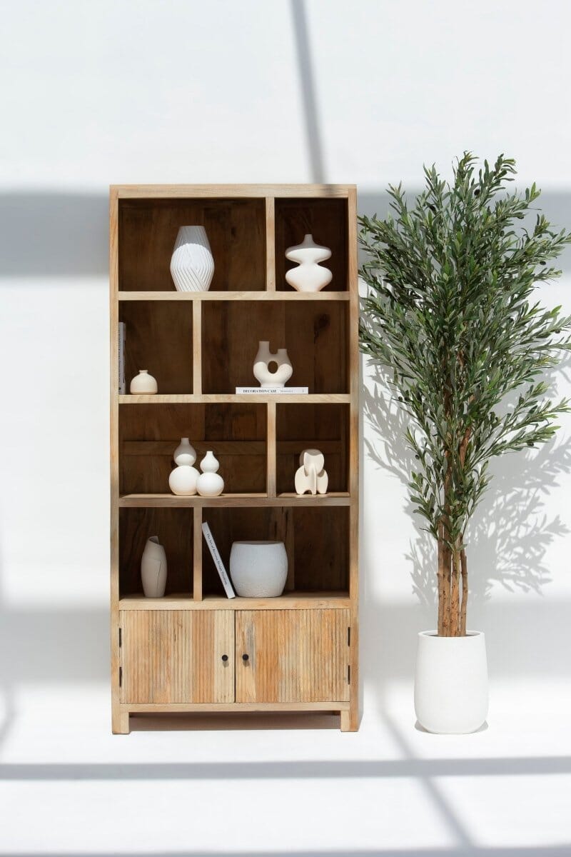 Mia Mango Wood Bookcase/Shelves
