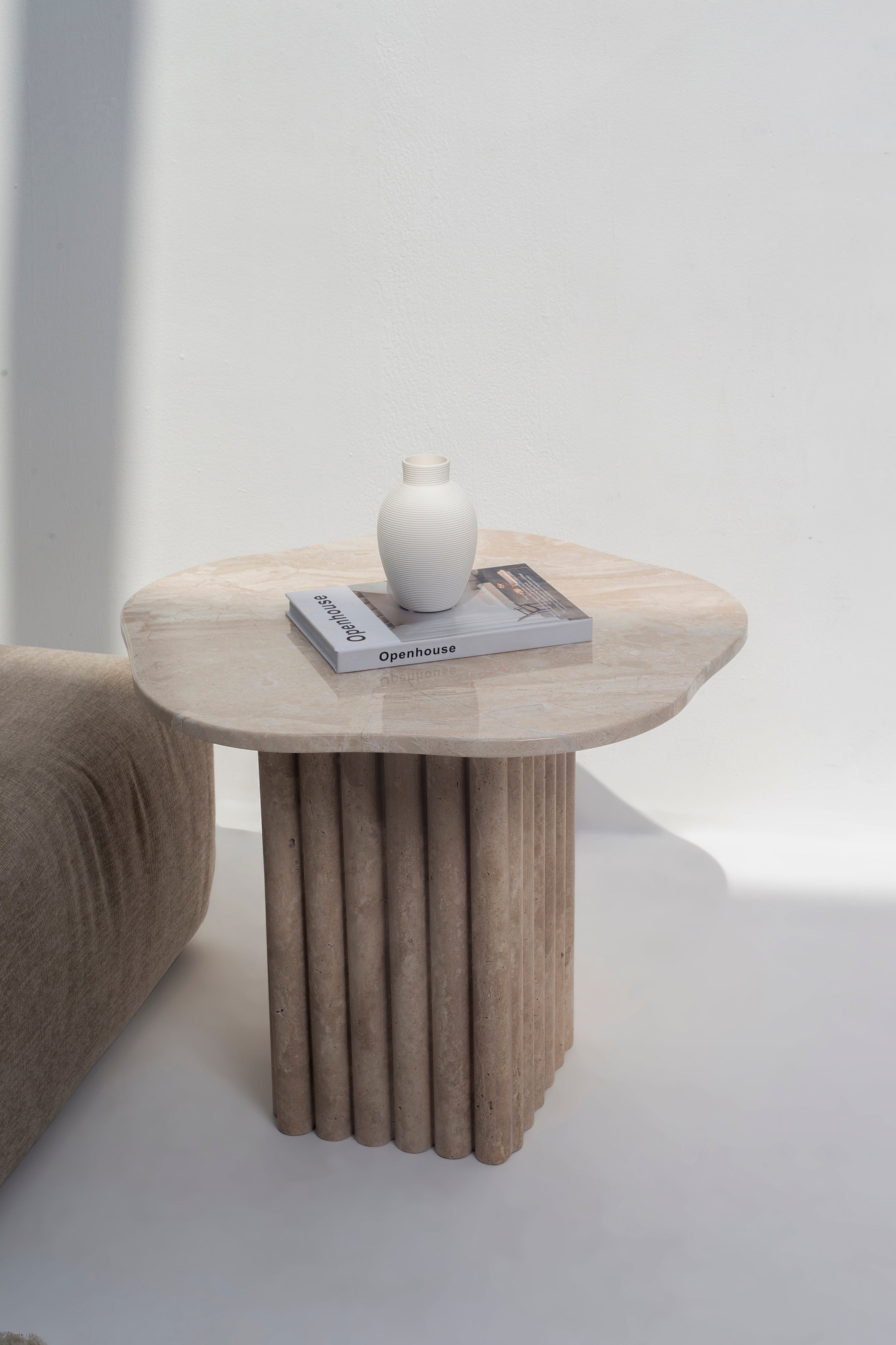 Emma Travertine Side Table (2 Sizes)