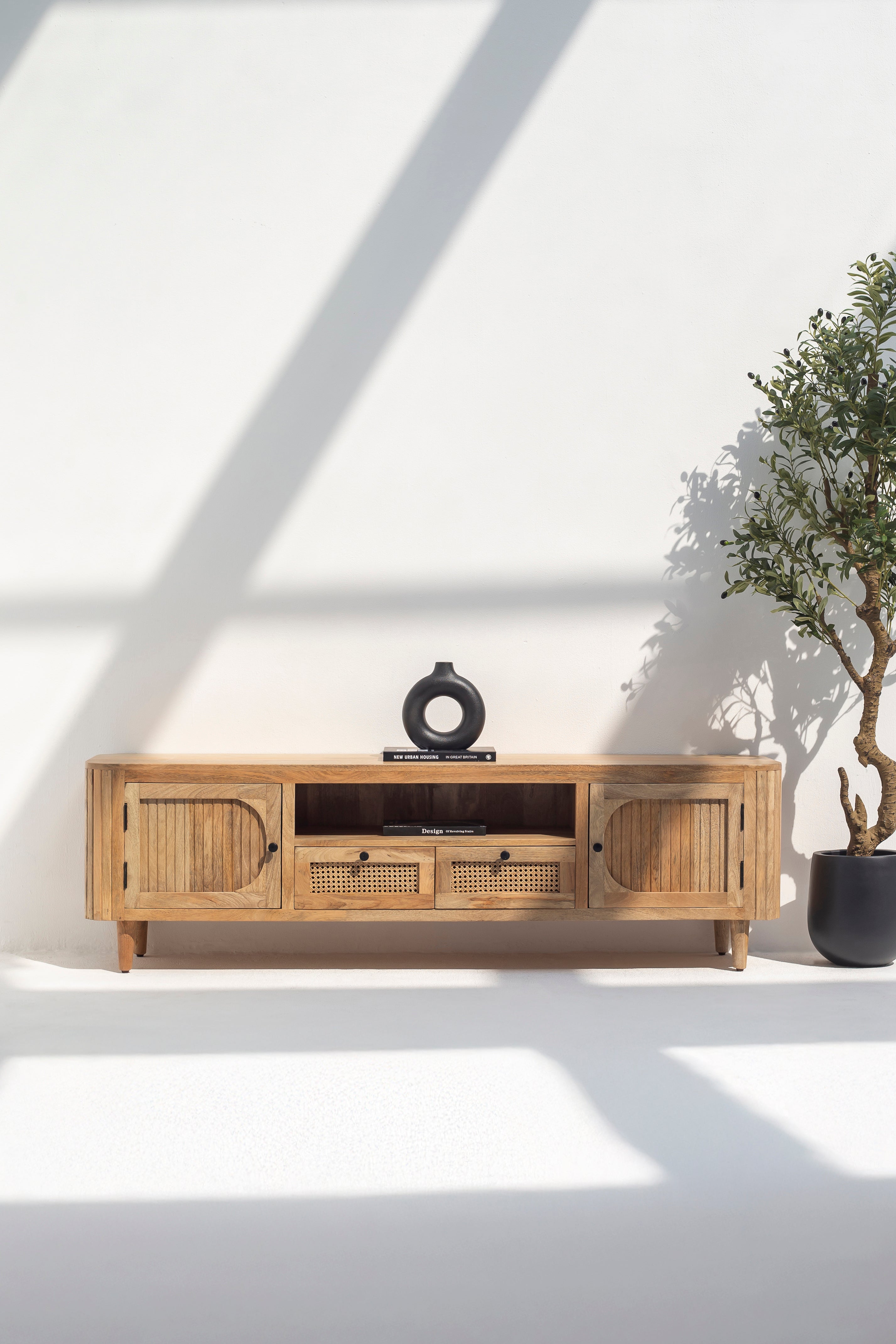 Rosette Wooden Media Unit