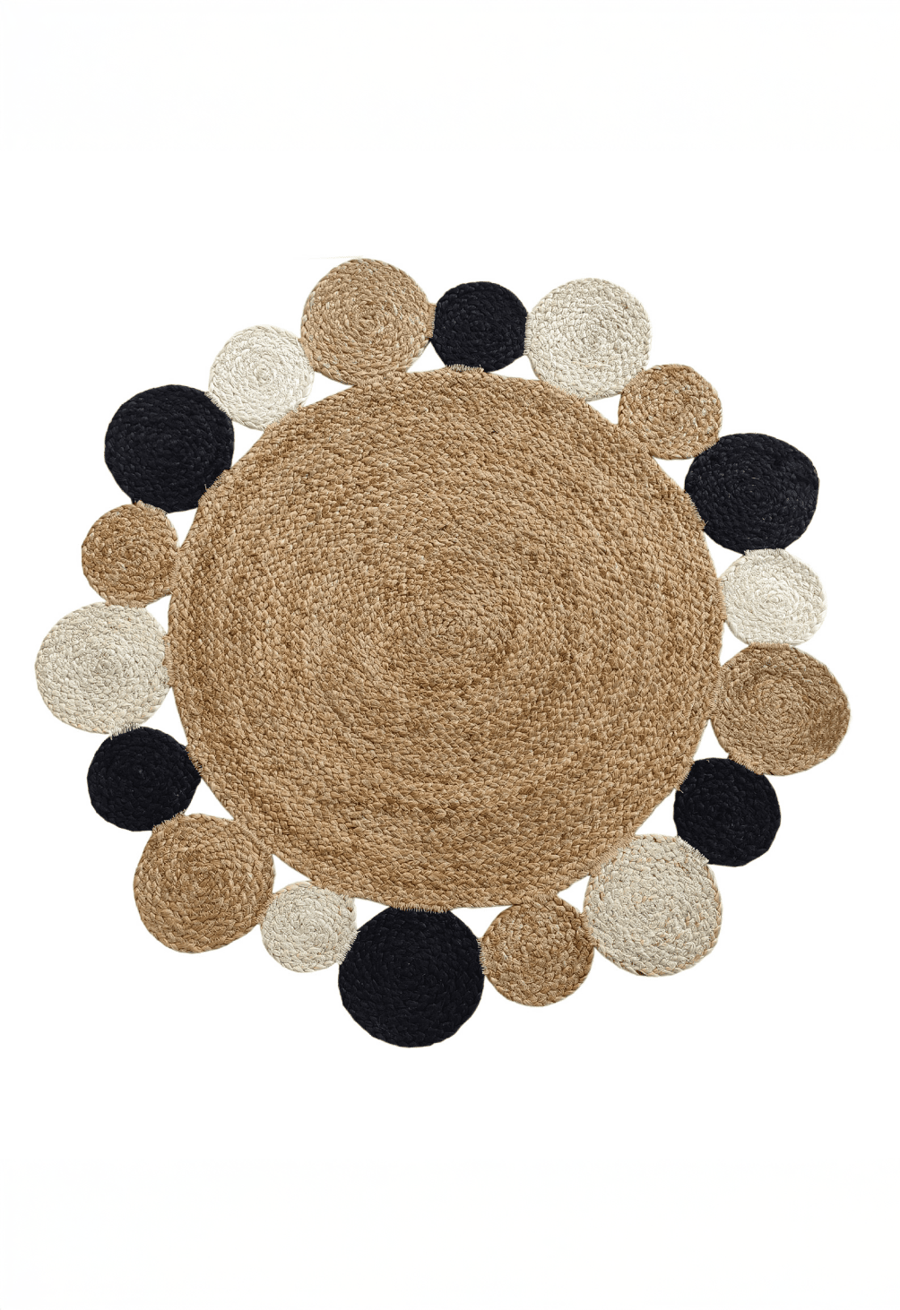Circles Harmony - Jute Braided Round Rug (4 Sizes)