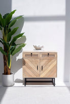 Valentin Herringbone Textured Sideboard 