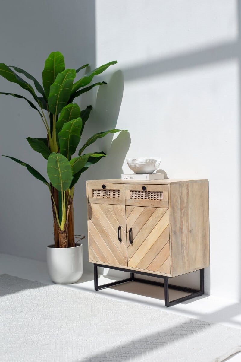 Valentin Herringbone Textured Sideboard 