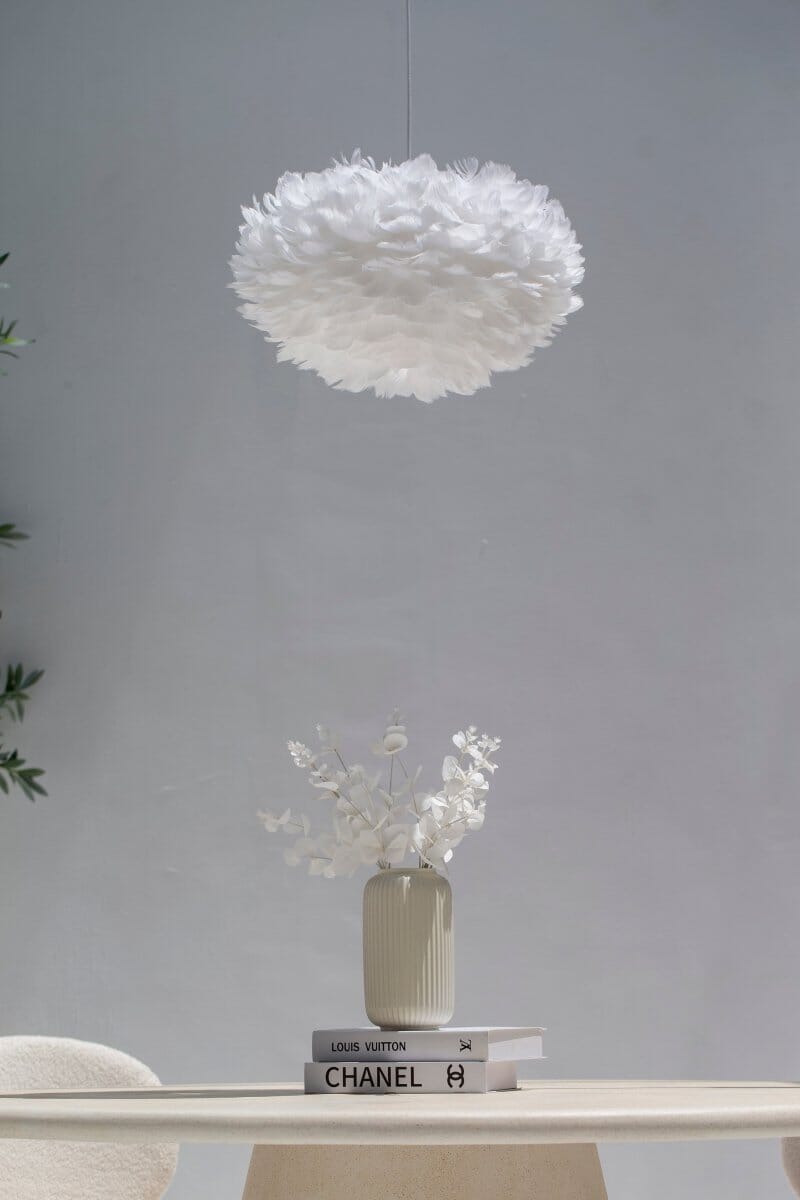 White Feather Ceiling Lamp FAH19 