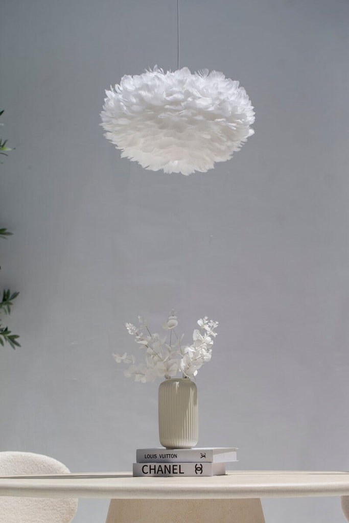 White Feather Ceiling Lamp FAH19 