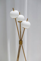 Gold Floor Lamp with Three Spherical White Heads FAB02 Homekode 