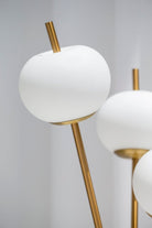 Gold Floor Lamp with Three Spherical White Heads FAB02 Homekode 