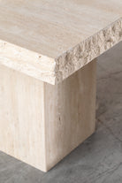 Travertine Square Top Side Table (2 Sizes) Homekode 