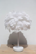 White Feather Table Lamp FAH19 