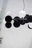 Black and White Glass Bubble Chandelier Homekode 