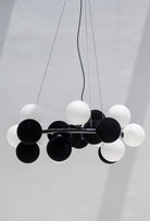 Black and White Glass Bubble Chandelier Homekode 