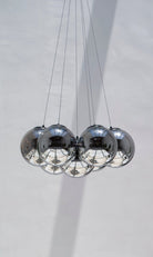 Reflected Brilliance: Mirrored Glass Orb Chandelier 