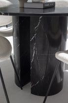 Cyrene Black Marquina Marble Dining Table (3 Sizes) MGH 