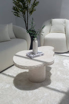 Lysandra Honed Limestone Coffee Table (2 Sizes) 