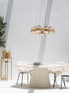 Golden Glass Orb Cluster Chandelier FAB02 