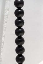 Modern Black Beaded Floor Lamp with White Shade 