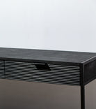 Black Two Drawer Wooden Console Homekode 