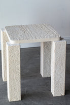 Penelope Organic Shaped Travertine Side Table Homekode 