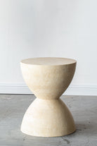 Travertine Hourglass Side Table Homekode 