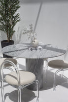 Kira Bianco Joya Marble Dining Table (2 Sizes) MGH 