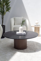 Petronia Black Marquina Coffee Table (4 Base Colors) MGH Brown 