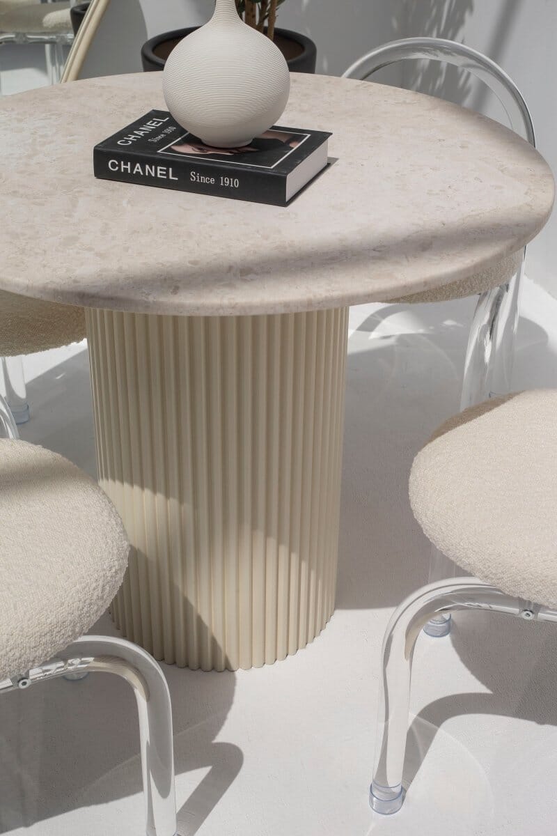 Cornelia Oryx Marble Dining Table (3 Base Colors) 