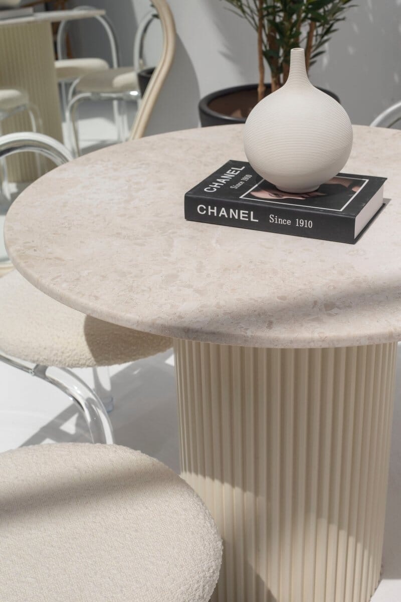 Cornelia Oryx Marble Dining Table (3 Base Colors) 