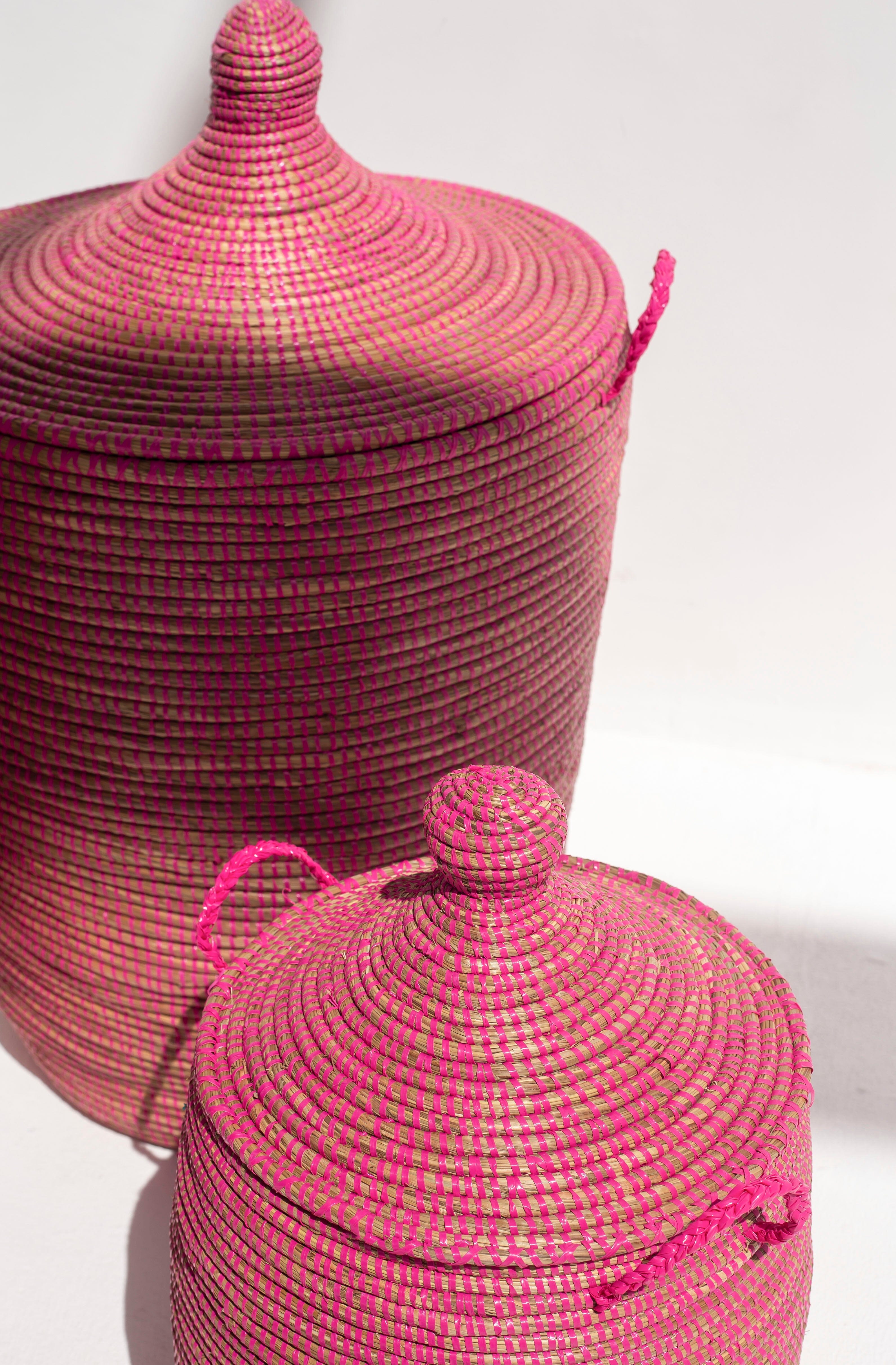 Handmade Pink Classic Basket (3 Sizes) BASKET DECO 