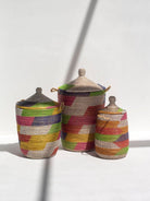 Handmade Rainbow Colored Classic Basket (3 Sizes) BASKET DECO 