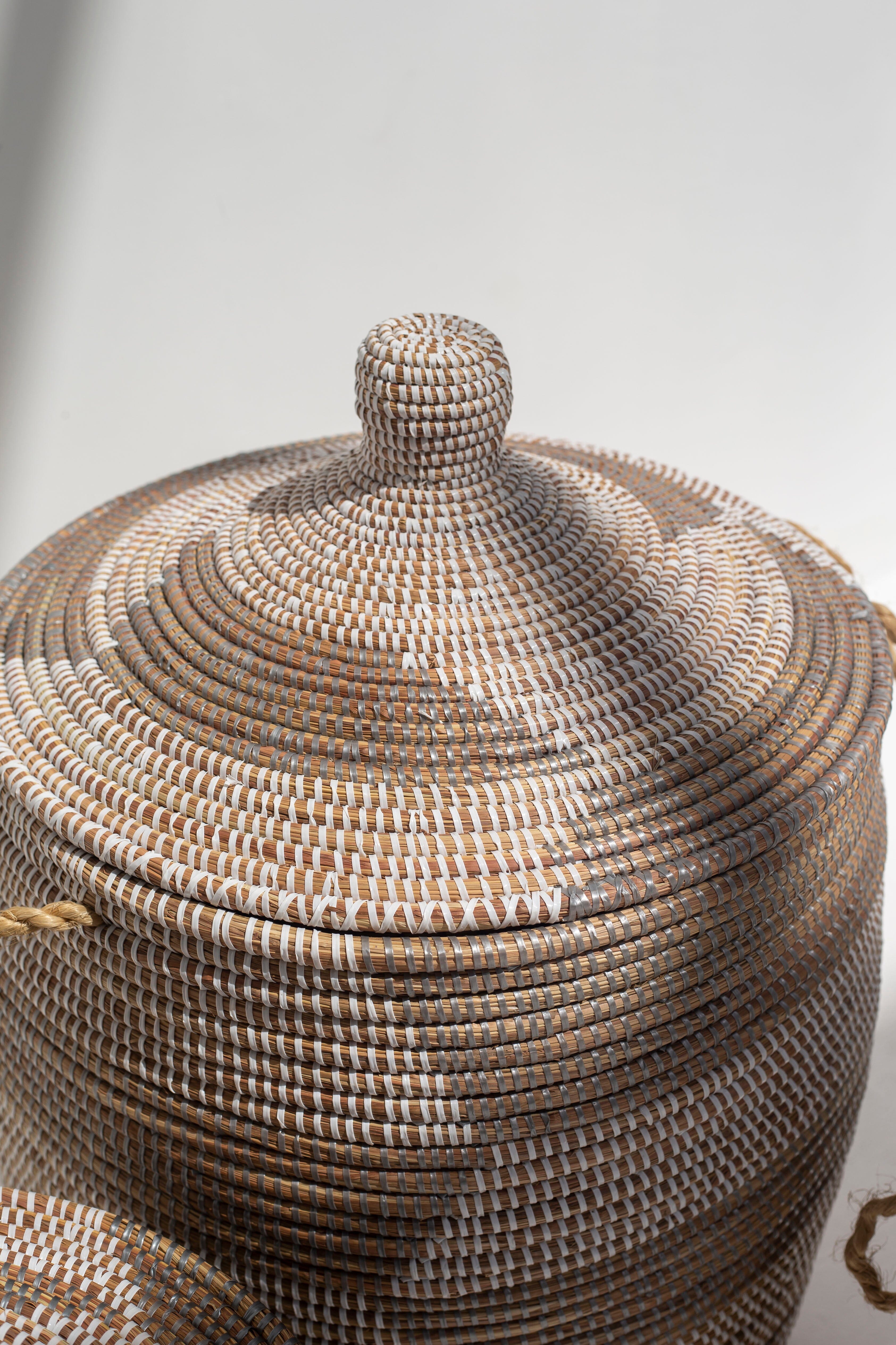 Handmade Natural & Dark Brown Basket (3 Sizes) BASKET  