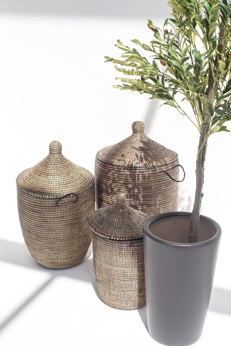 Handmade Brown Classic Woven Basket (3 Sizes) BASKET  