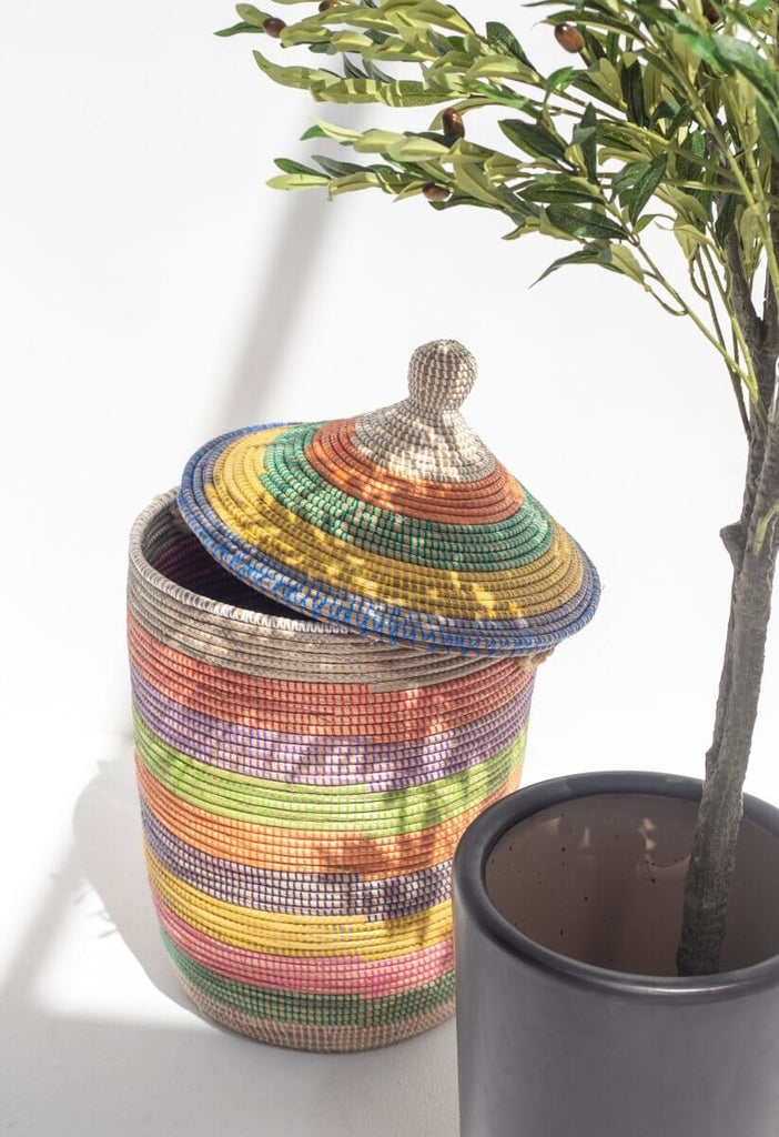 Handmade Rainbow Basket (3 Sizes) BASKET DECO 
