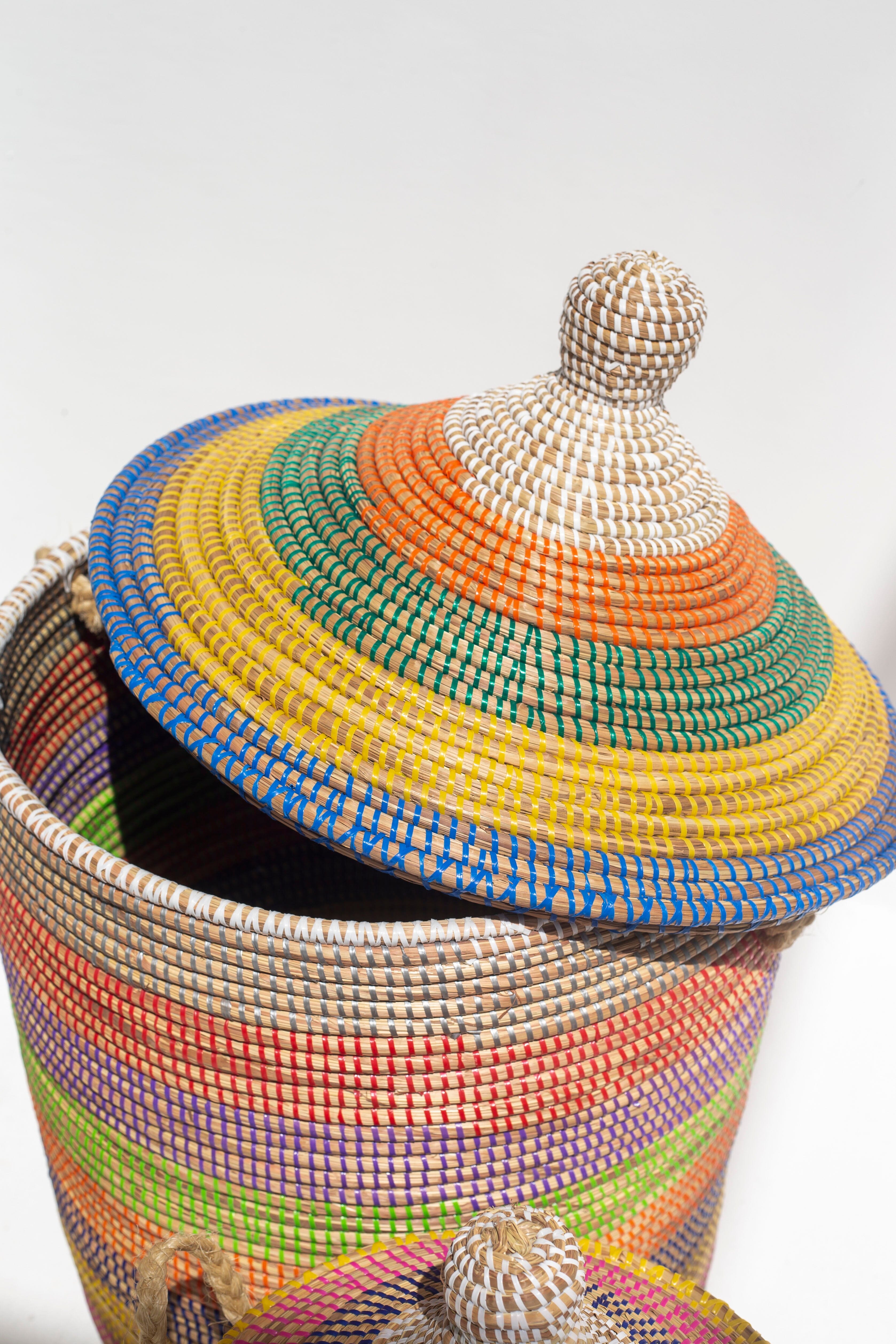 Handmade Rainbow Basket (3 Sizes) BASKET DECO 