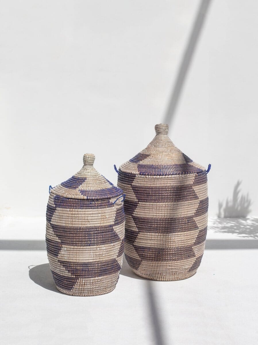 Handmade Azure Dune Classic Woven Basket (3 Sizes) BASKET  