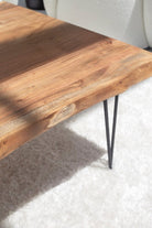 Helia Dark Acacia Coffee Table with Hairpin Legs TWOA 