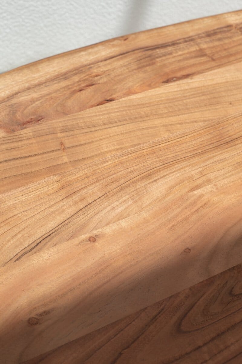 Helia Dark Acacia Coffee Table with Hairpin Legs 