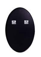 Black Oval Vanity & Hallway Wall Mirror (90x60 CM) Mirrors Homekode 