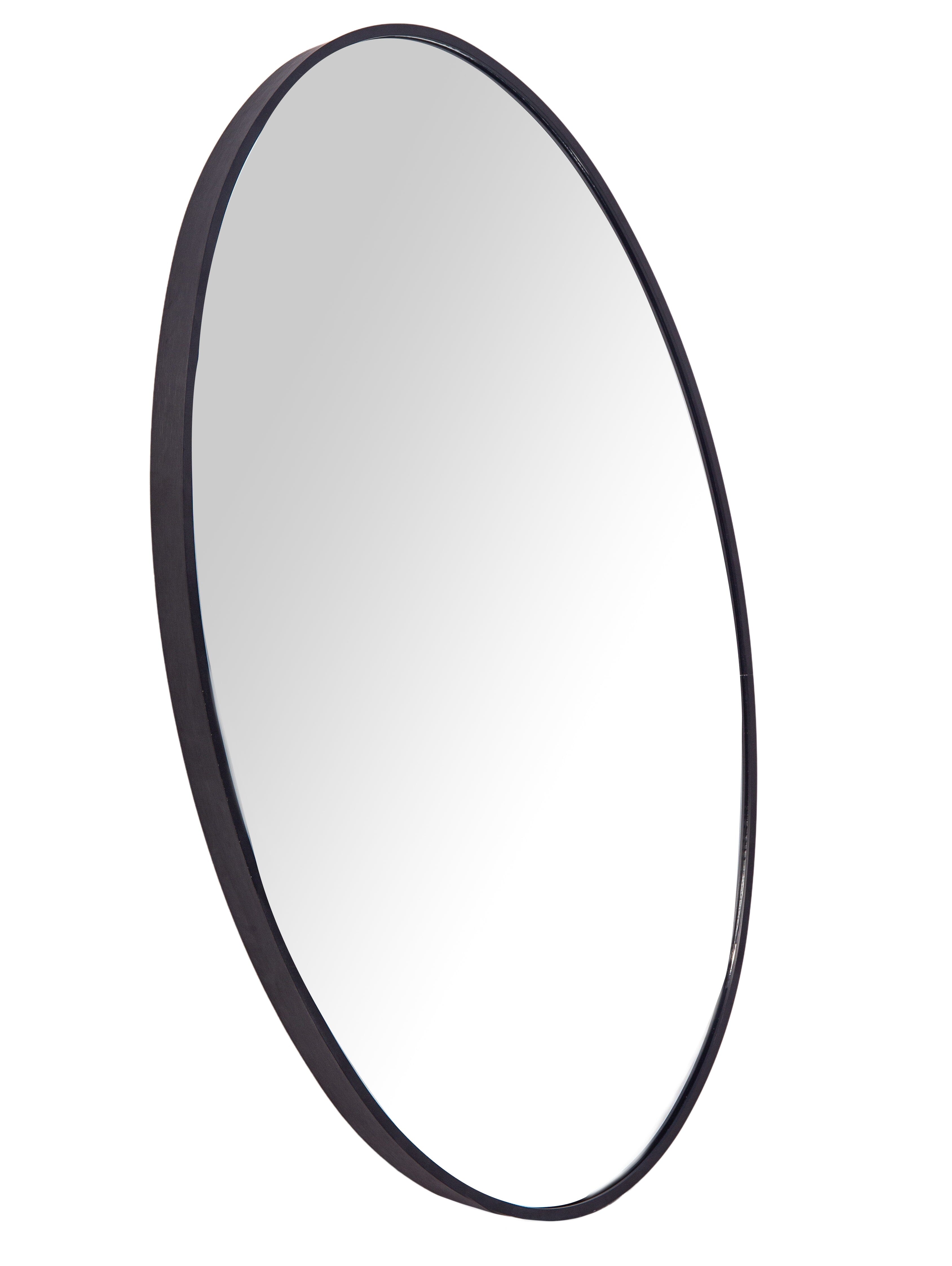 Black Oval Vanity & Hallway Wall Mirror (90x60 CM) Mirrors Homekode 