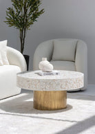 Dione Round Bone Inlay Coffee Table TWOA 