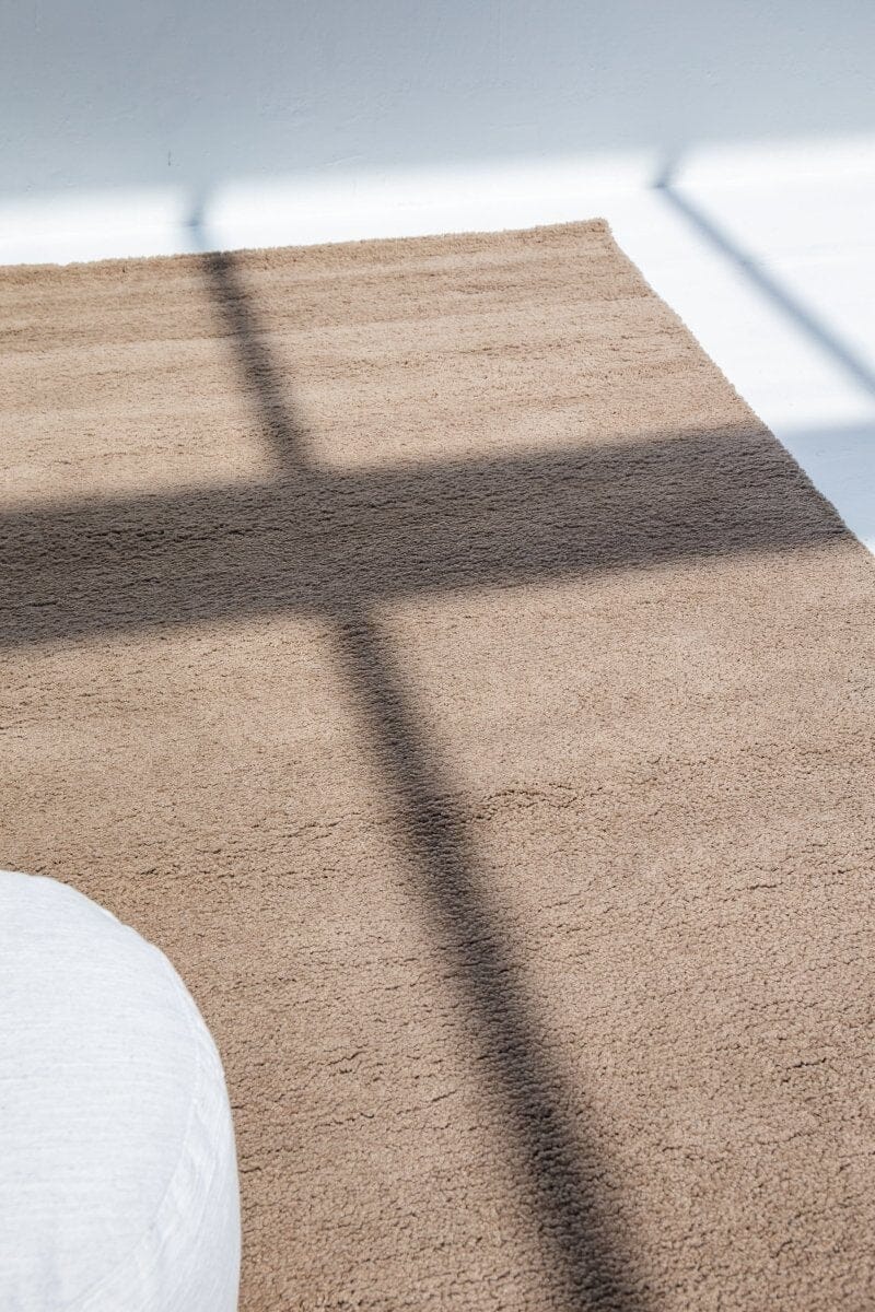 Fluffy Light brown Shaggy Rug (2 Sizes) Table Tuft Shaggy 