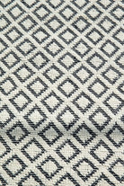 Nautical Serenity - Natural White & Navy Blue Woven Rug (2 Sizes) WOVEN RUG RAM 