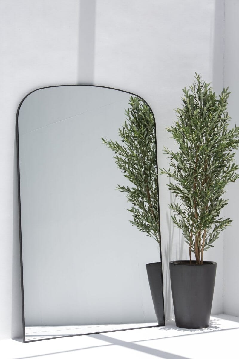 Stella Black Flat Arch Mirror (2 Sizes) Mirrors Homekode 